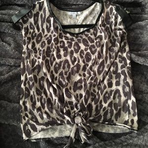 Cheetah print blouse